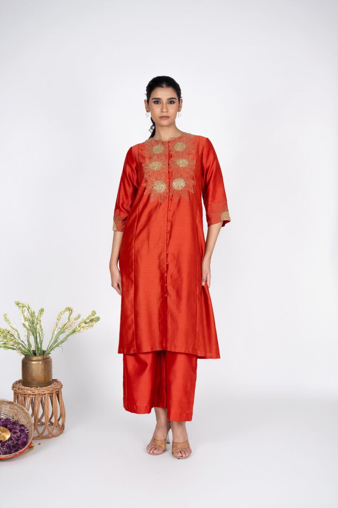Aurelia Orange Kurta set