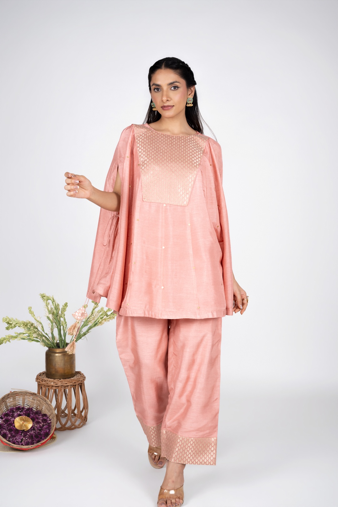 Nayra Peach Co-ord Set