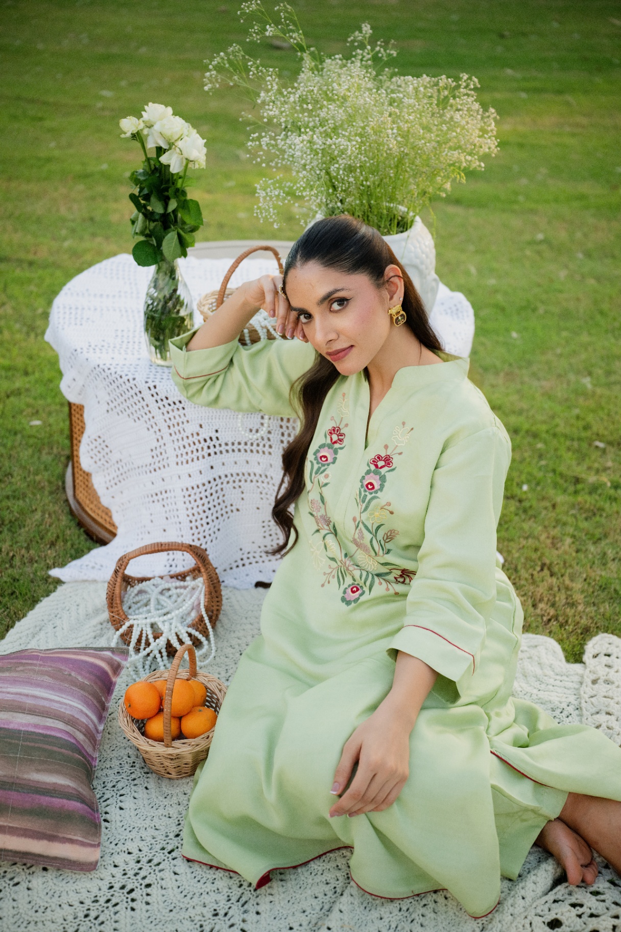 Ferne Green Kurta set